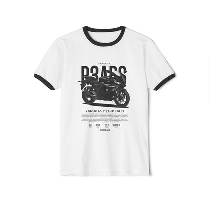 Yamaha YZF-R3 ABS Motorcycle Ringer T-Shirt | Unisex Cotton Tee for Bikers - CreativeRino