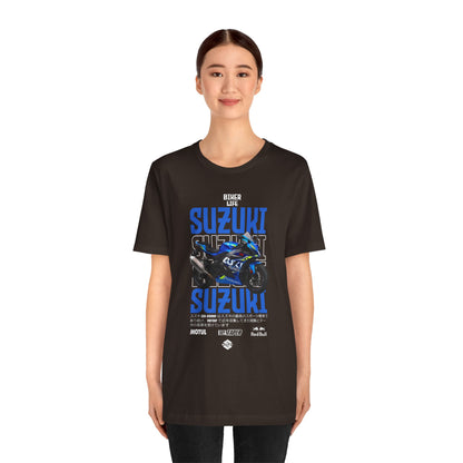 Biker Life Suzuki T-Shirt - Unisex Jersey Tee for Motorcycle Enthusiasts - CreativeRino