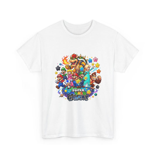 Gaming Characters Graphic Tee — "Mario Galaxy" Colorful Arcade Crew T-Shirt Printify