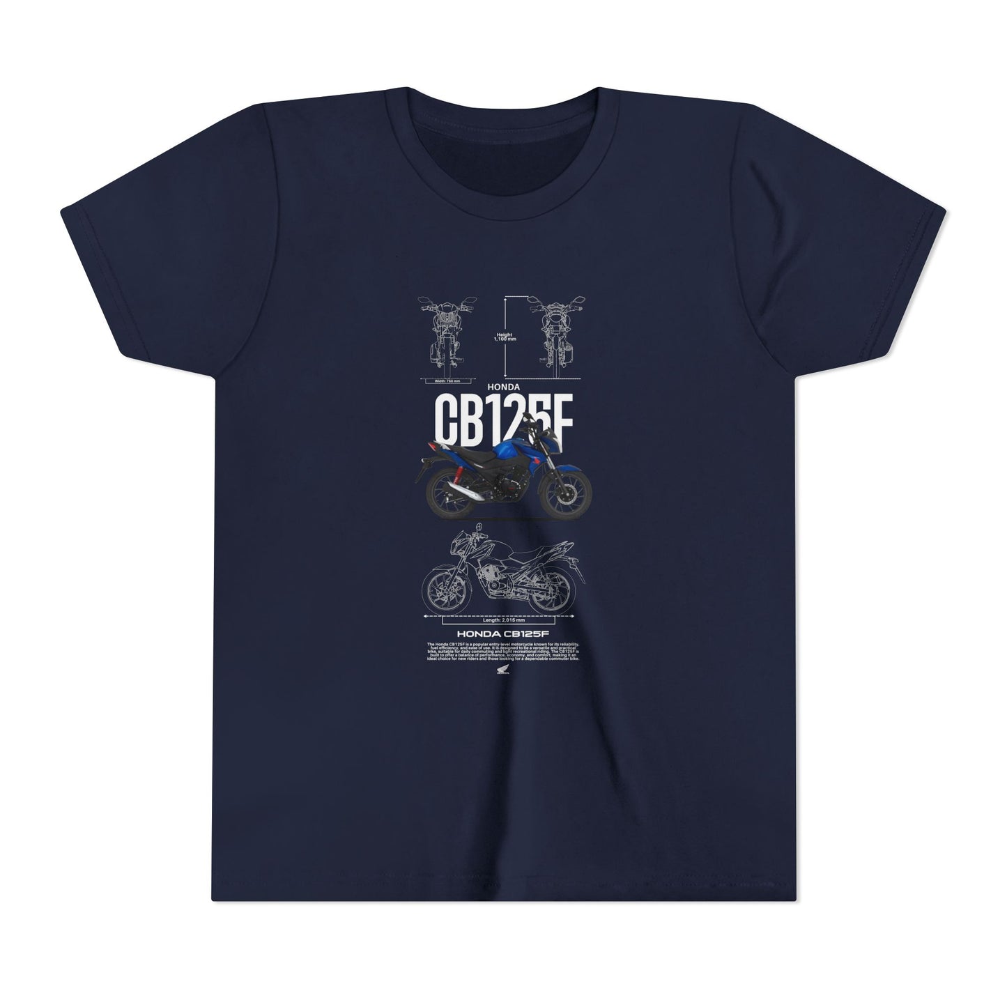 Honda CB125F Youth Motorcycle Graphic T-shirt - CreativeRino