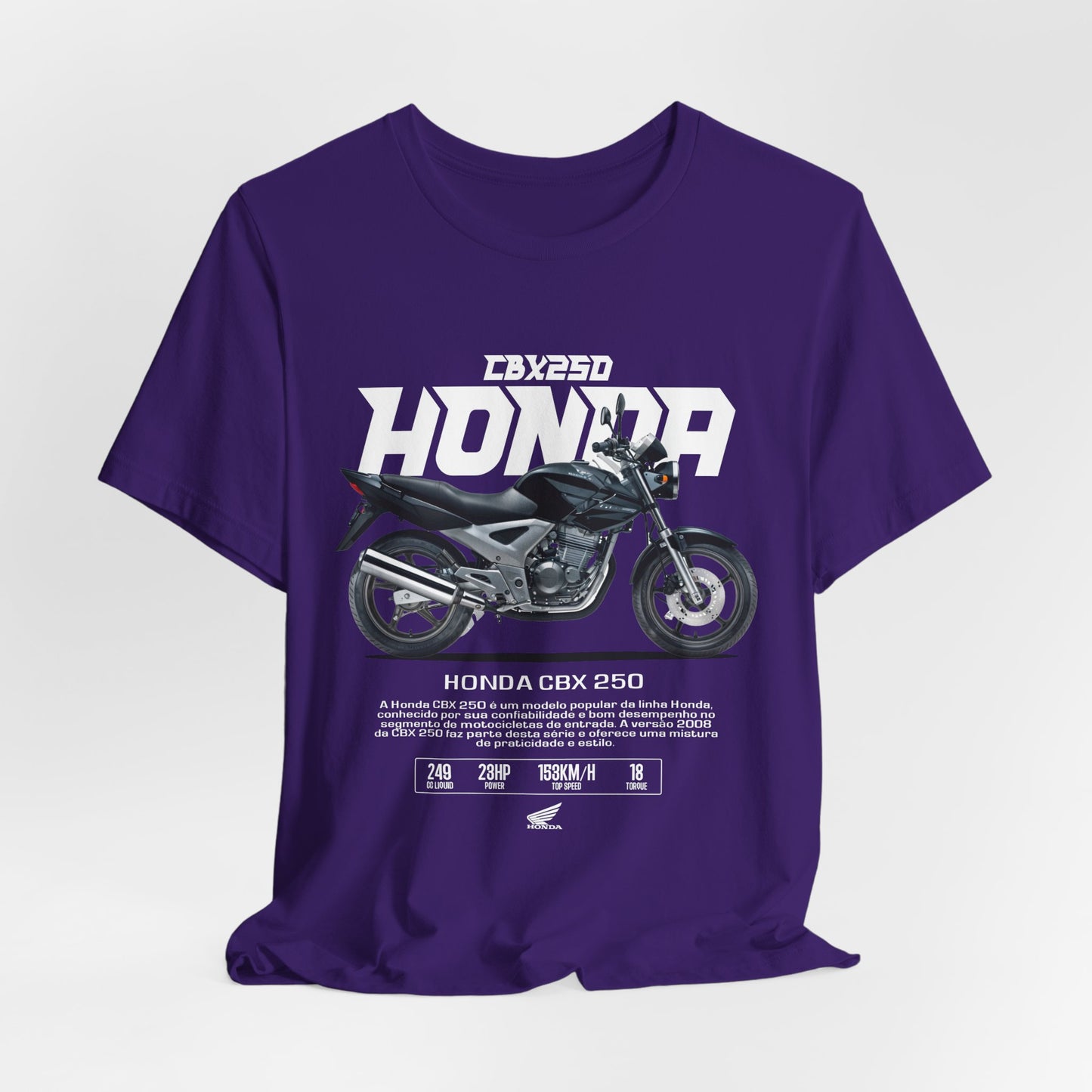 Honda CBX 250 Motorcycle Unisex Tee - Retro Style Short Sleeve T-shirt - CreativeRino