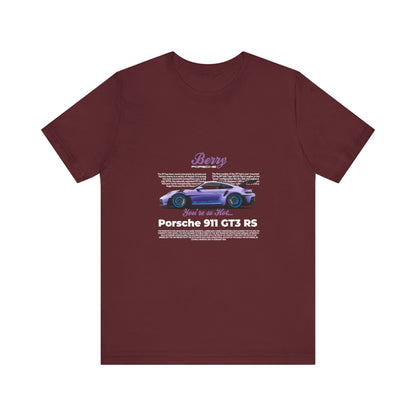 Porsche 911 GT3 RS Berry Car Tee for Automotive Enthusiasts - CreativeRino