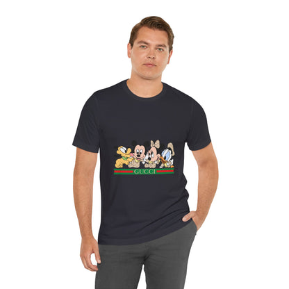 Gucci Mickey Mouse Graphic Tee - Unisex Jersey Short Sleeve T-shirt - CreativeRino