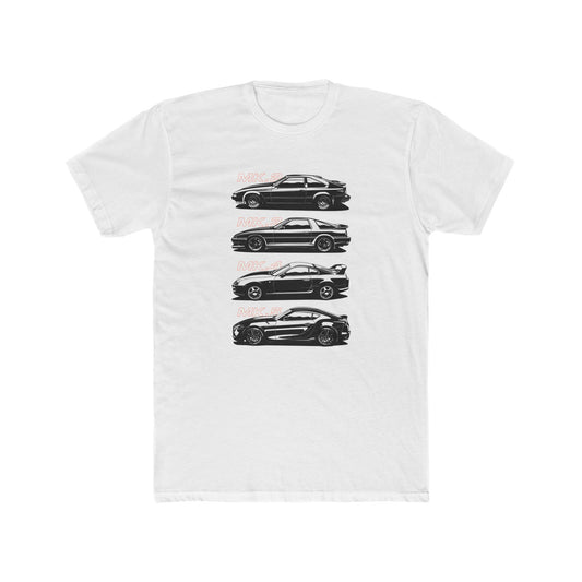 Toyota Supra Series Car Collection Unisex Cotton Crew Tee - CreativeRino