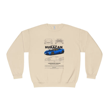 Lamborghini Huracan Crewneck Sweatshirt - Unisex Automotive Apparel - CreativeRino