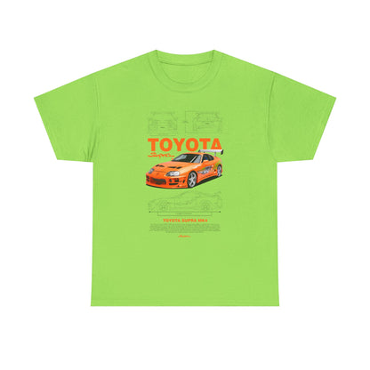 Toyota Supra MK4 Unisex Heavy Cotton Tee - Car Enthusiast Shirt - CreativeRino