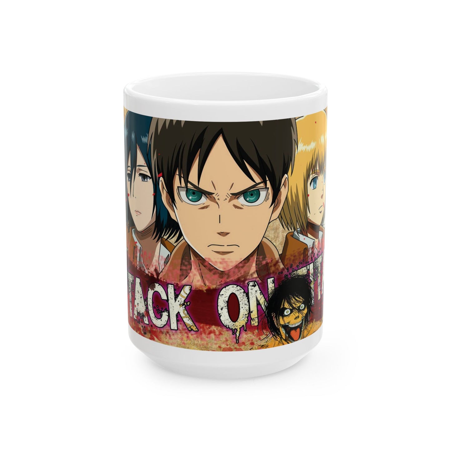 Attack on Titan Ceramic Mug Perfect for Fantasy Anime Lovers - CreativeRino