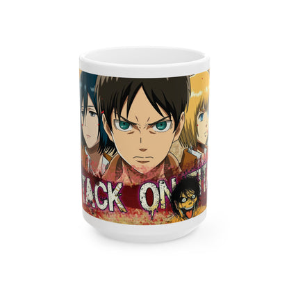 Attack on Titan Ceramic Mug Perfect for Fantasy Anime Lovers - CreativeRino