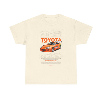 Toyota Supra MK4 Unisex Heavy Cotton Tee - Car Enthusiast Shirt - CreativeRino