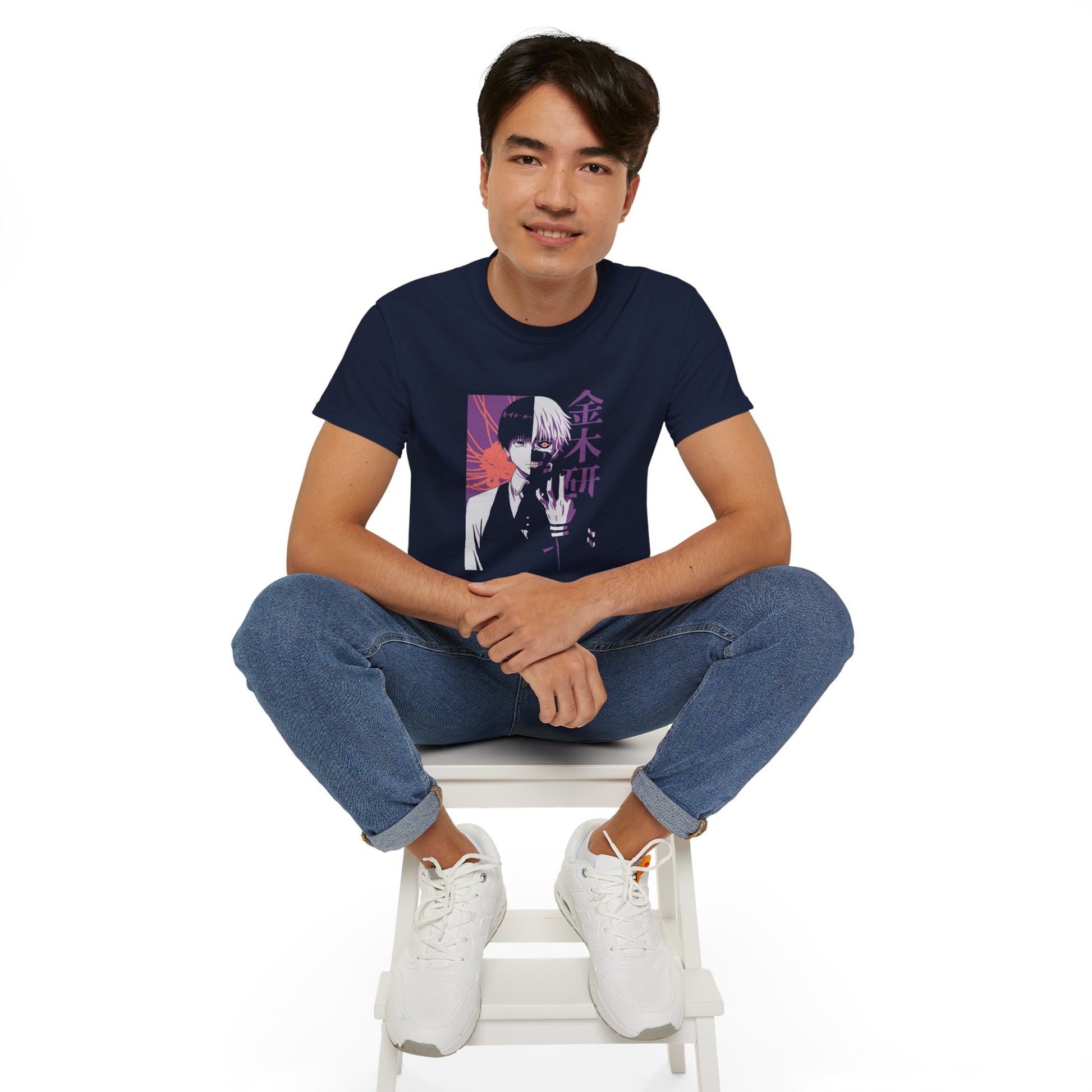 Anime-Inspired Unisex Ultra Cotton Tee – Tokyo Ghoul Design, Perfect T-shirt for Fans! - CreativeRino