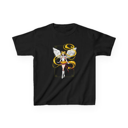 Anime Kids Heavy Cotton™ Tee - Sailor Moon Angelic Warrior T-shirt Design for Young Dreamers - CreativeRino