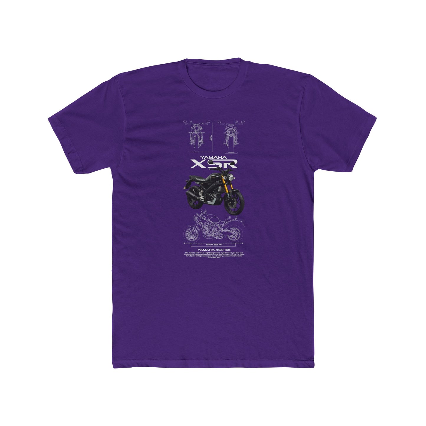 Vintage Yamaha XSR Unisex Cotton Crew Tee - Motorcycle Lovers T-shirt - CreativeRino