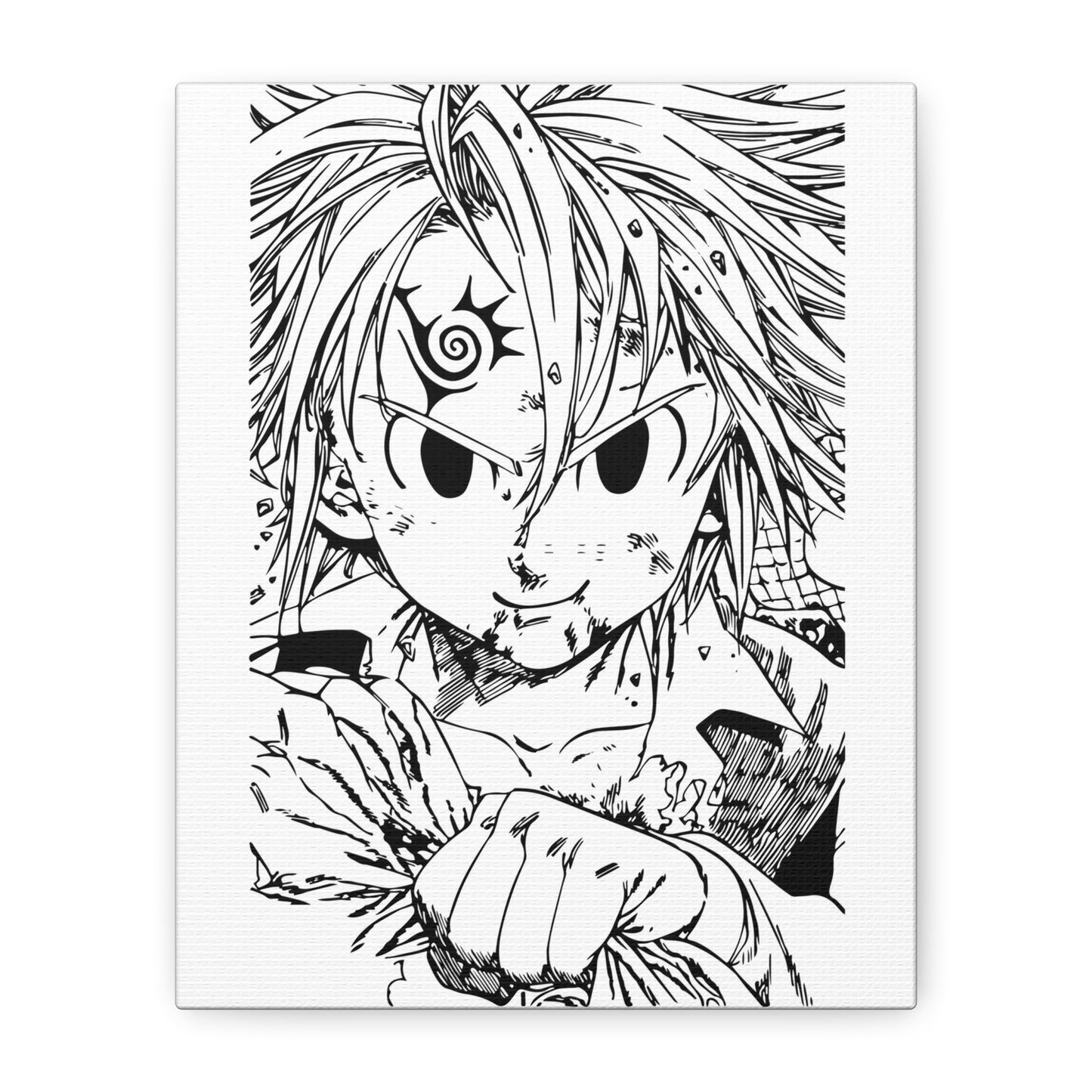 Anime Art Matte Canvas Print - Nanatsu Character Design - CreativeRino