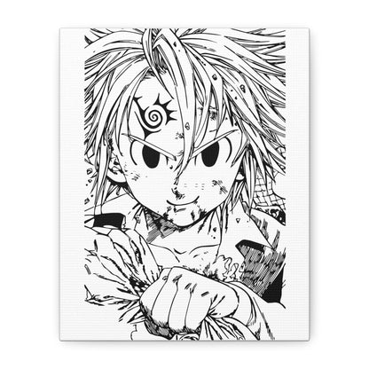 Anime Art Matte Canvas Print - Nanatsu Character Design - CreativeRino