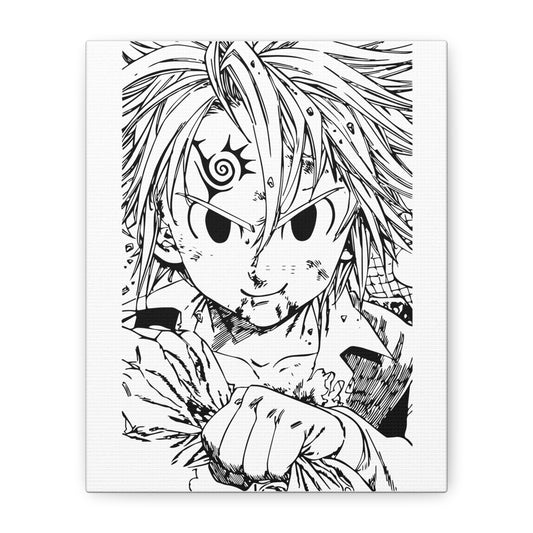 Anime Art Matte Canvas Print - Nanatsu Character Design - CreativeRino