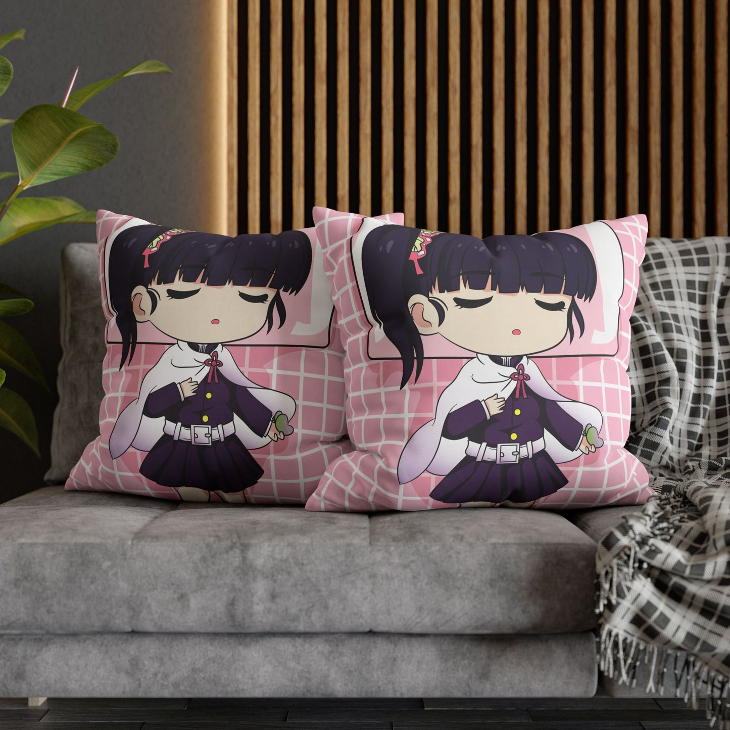 Cute Anime Square Pillow - Cozy Dreamy Decor - CreativeRino