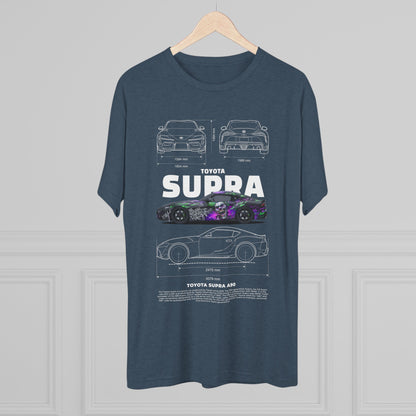 Toyota Supra A90 Tri-Blend Crew Tee - Car Lovers' Apparel - CreativeRino