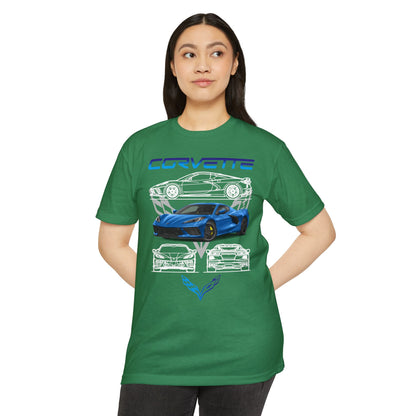 Corvette Graphic Unisex T-Shirt – Bold Racing T-shirt Design for Car Enthusiasts - CreativeRino