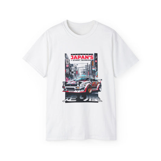 Japan's Street Warrior Unisex Ultra Cotton Tee - Vintage Car Graphic T-Shirt - CreativeRino