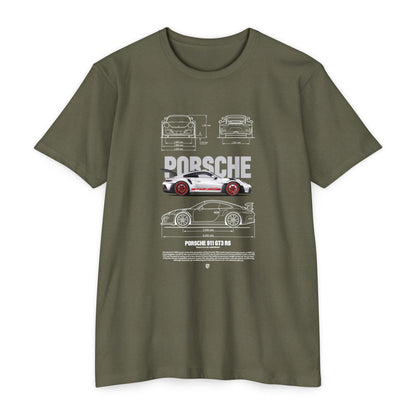 Porsche 911 GT3 Unisex CVC Jersey T-shirt - Classic Car Enthusiast Apparel - CreativeRino