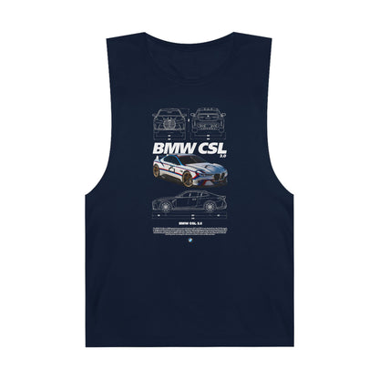 BMW CSL Unisex Tank Top - Retro Car Design - CreativeRino