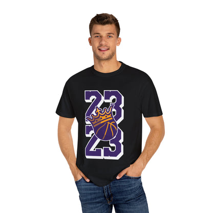 Lebron James King of the Court Unisex Garment-Dyed T-shirt - Basketball 23 Tee Design - CreativeRino