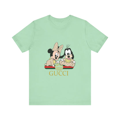 Mickey & Goofy Gucci Inspired Tee - Unisex Jersey Short Sleeve T-shirt - CreativeRino
