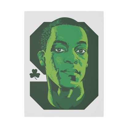 Rajon Rondo Canvas Art - Green Basketball Portrait - CreativeRino