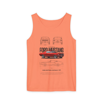 Ford Mustang Fastback 1965 Unisex Tank Top – Classic Car Lover Gift - CreativeRino