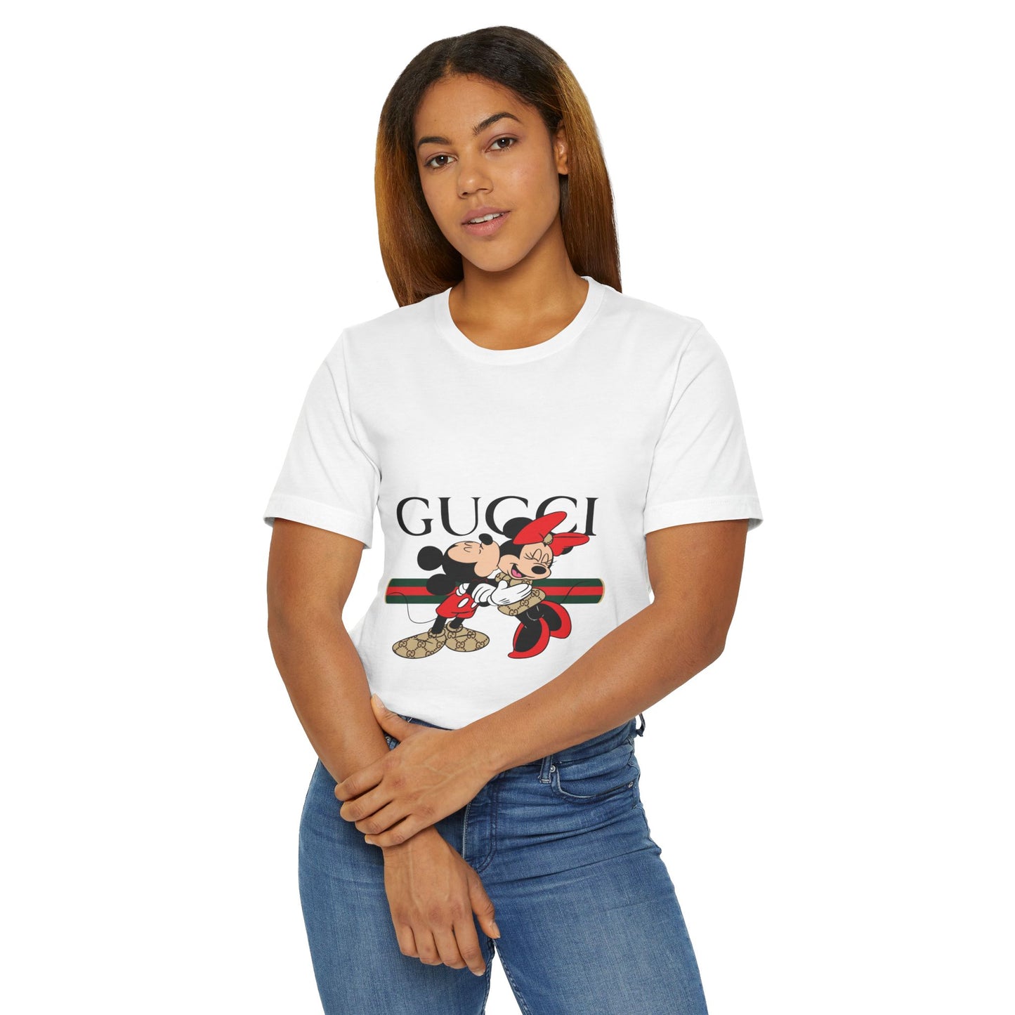 Gucci Mickey & Minnie Unisex T-Shirt, Fun Graphic Tee, Disney Fashion, Gift for Disney Lovers, Cute Casual Wear, Holiday Apparel - CreativeRino