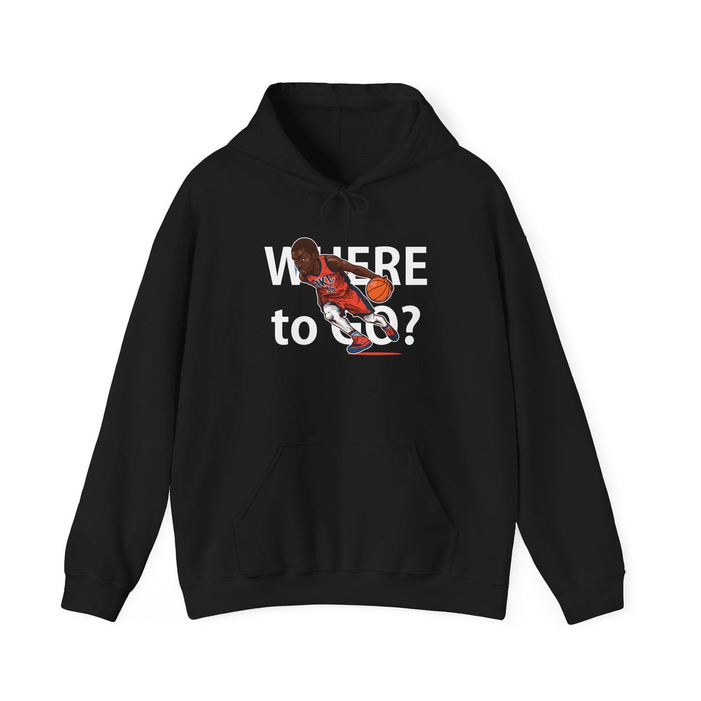 Basketball 'Where to Go?' Unisex Heavy Blend™ Hooded Sweatshirt - CreativeRino