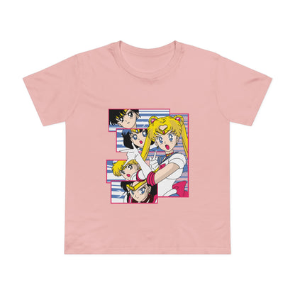 Women's Maple Tee - Vintage Anime Graphic T-shirt for Sailor Moon Fans - CreativeRino