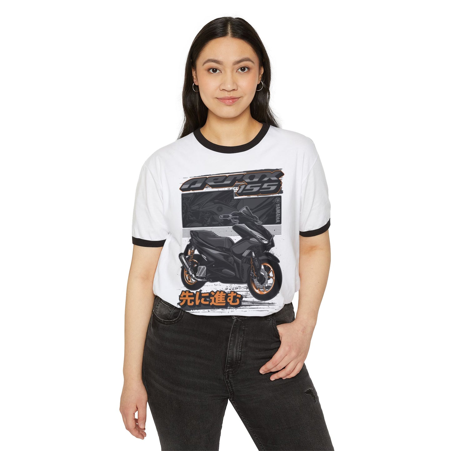 Retro Scooter Enthusiast Ringer T-Shirt - CreativeRino