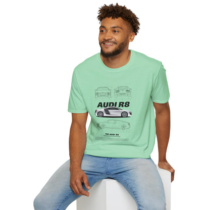 Audi R8 Graphic T-Shirt - Perfect for Car Enthusiasts - CreativeRino