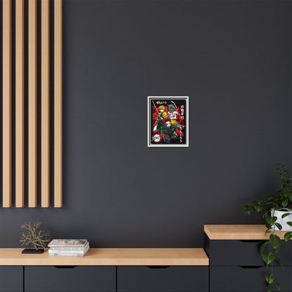 Demon Slayer Framed Matte Canvas Art | Red & Black Anime Wall Decor - CreativeRino