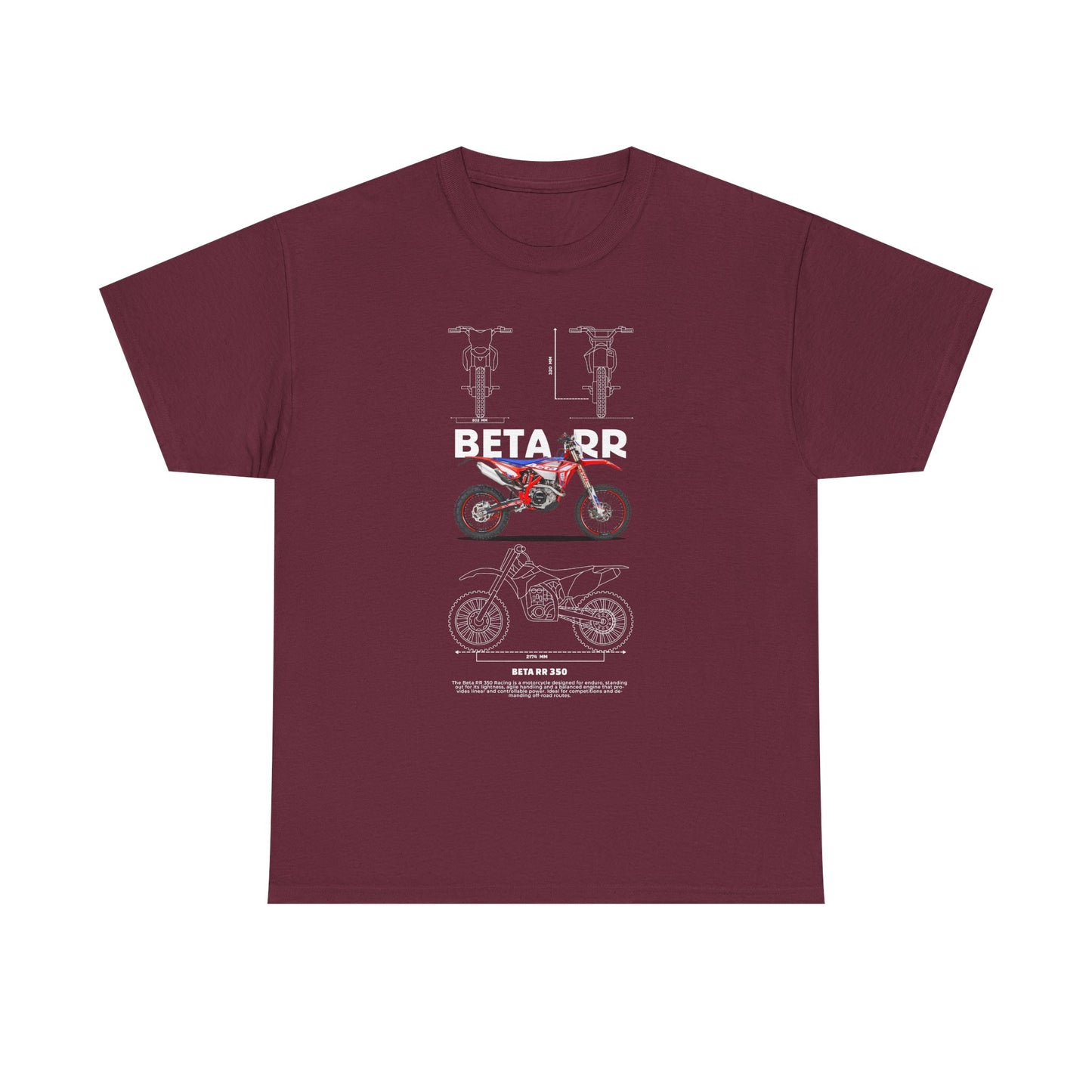 Unisex Heavy Cotton Tee - Beta RR Motorcycle Graphic T-shirt - CreativeRino