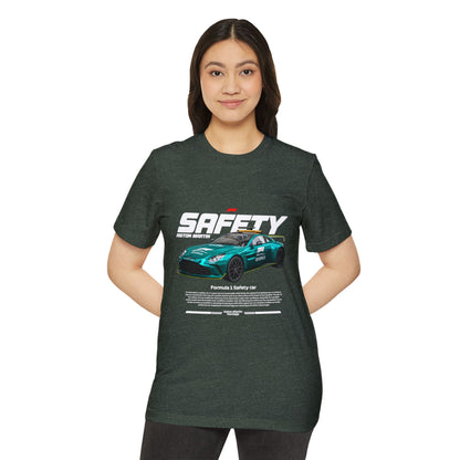 Formula 1 Safety Car Unisex Recycled Organic T-Shirt - Eco-Friendly Racing Apparel - CreativeRino