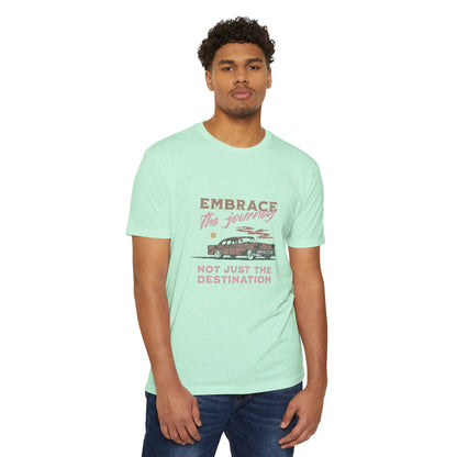 Embrace the Journey Unisex CVC Jersey T-shirt - Adventure Vibes - CreativeRino