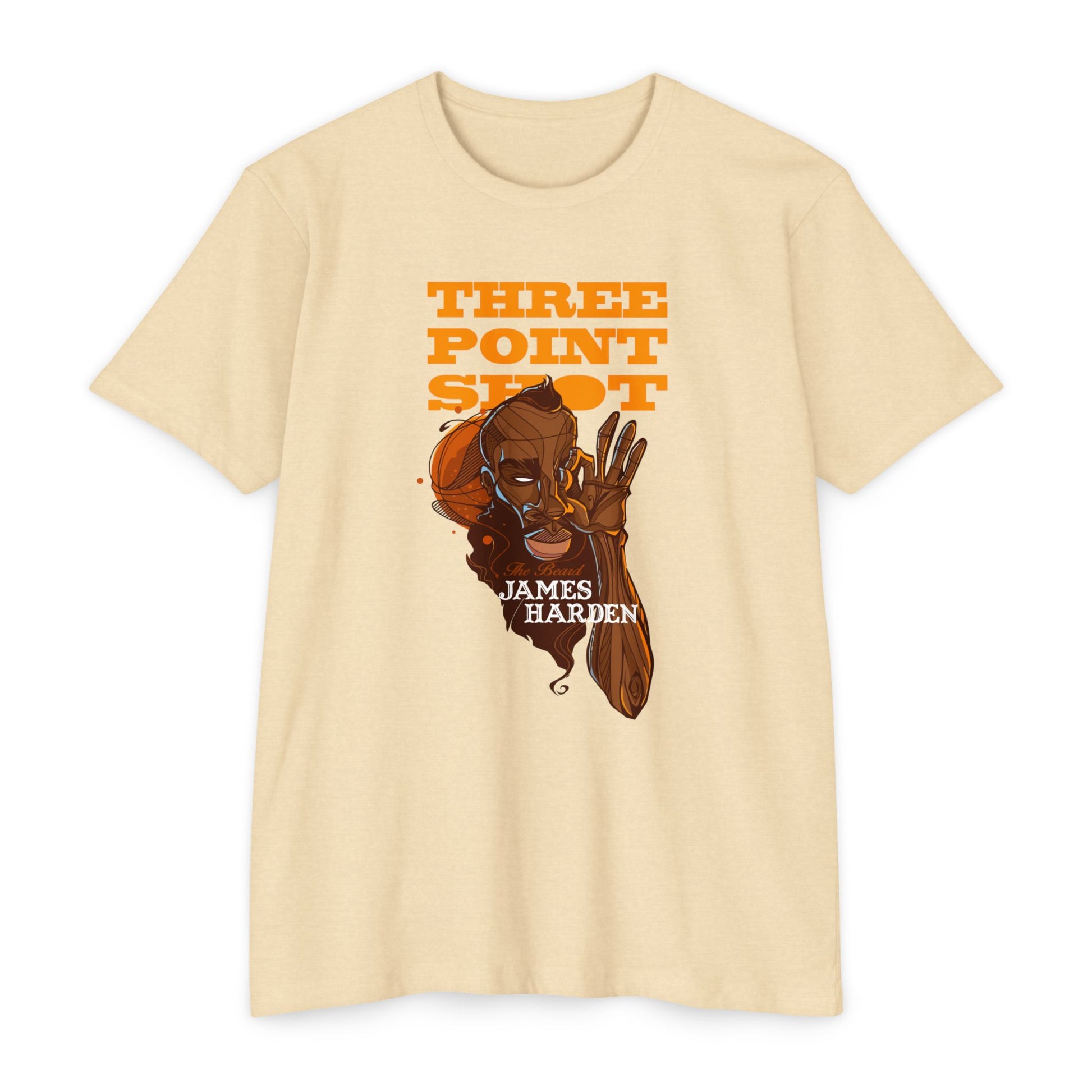 James Harden Three Point Shot Unisex CVC Jersey T-shirt - CreativeRino