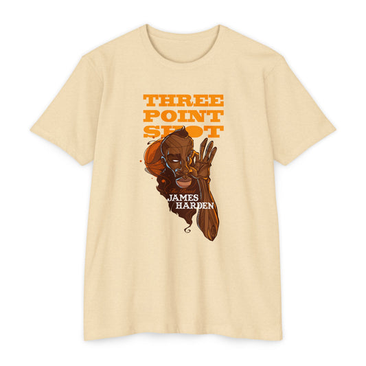 James Harden Three Point Shot Unisex CVC Jersey T-shirt - CreativeRino