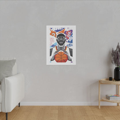 Basketball Wall Art - Matte Canvas Print for Sports Fans - CreativeRino