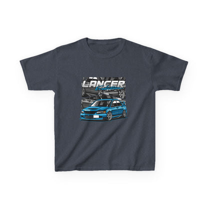 Lancer Car Kids Heavy Cotton Tee - Cool Racing Graphic T-Shirt for Young Car Enthusiasts - CreativeRino