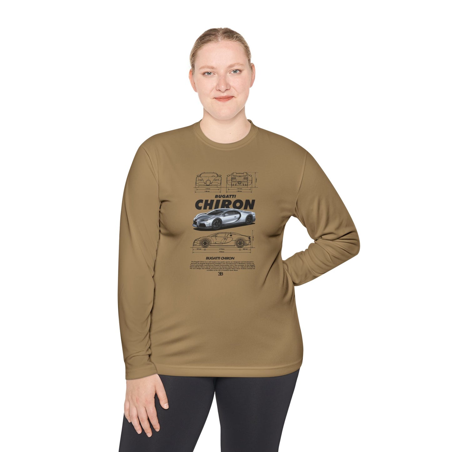Bugatti Chiron Unisex Lightweight Long Sleeve Tee -  Car T-shirt - CreativeRino