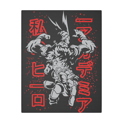 Anime Hero Canvas Art Print - My Hero Academia Perfect for Gamers & Collectors - CreativeRino
