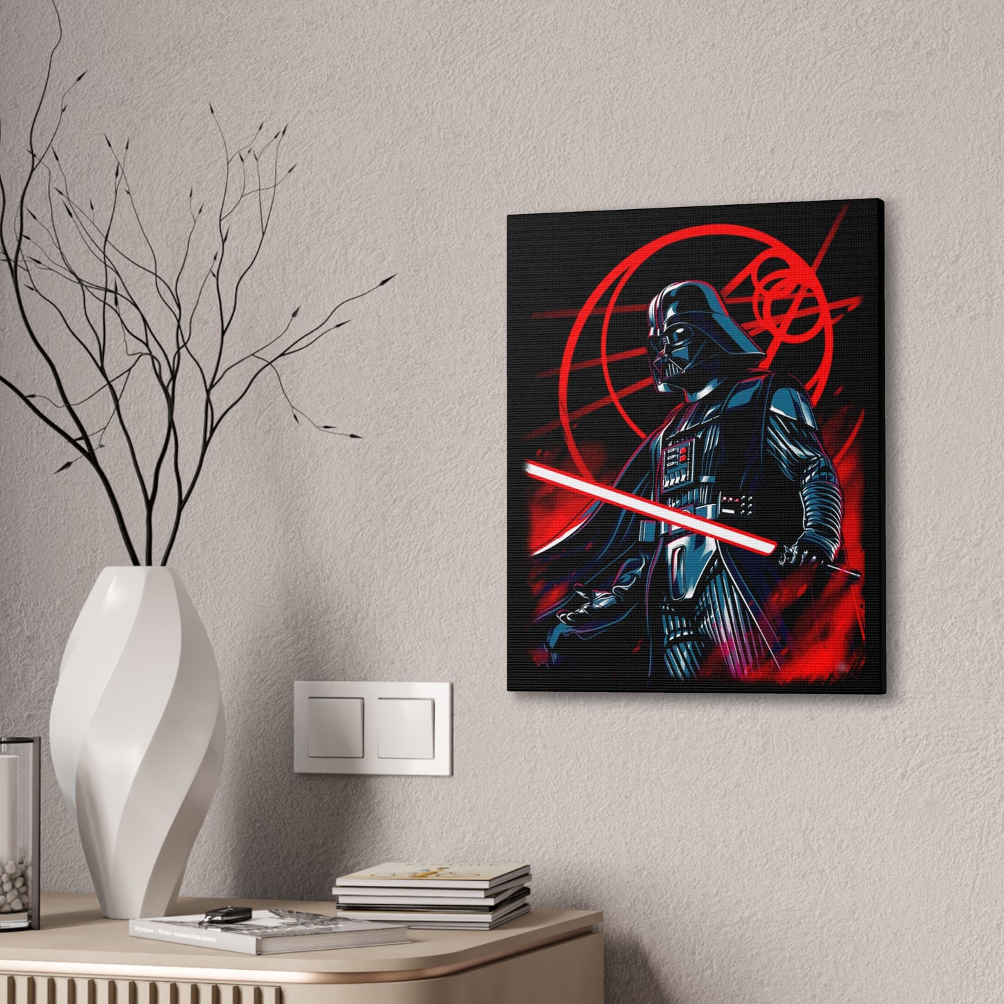 Darth Vader Canvas Art - Galactic Wall Decor for Star Wars Fans - CreativeRino