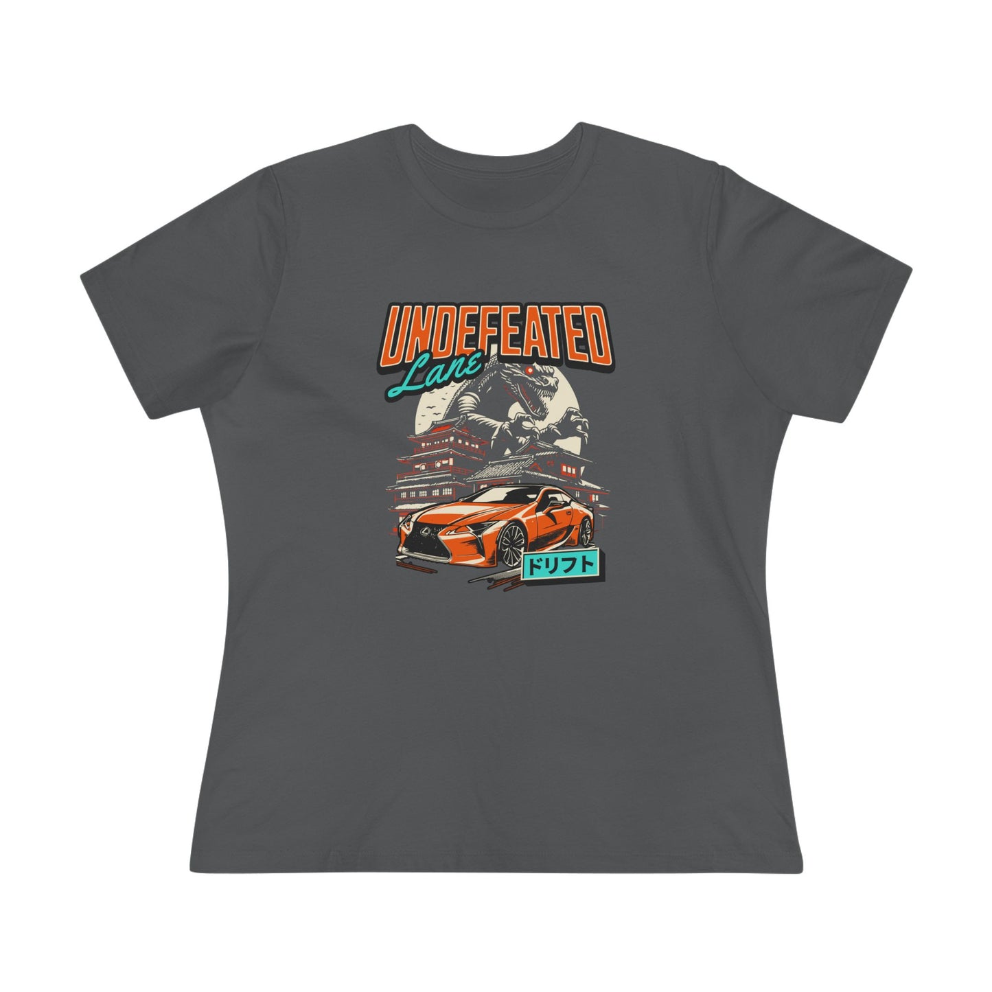 Undefeated Lane Graphic Women's Cotton Tee Car T-shirt - CreativeRino