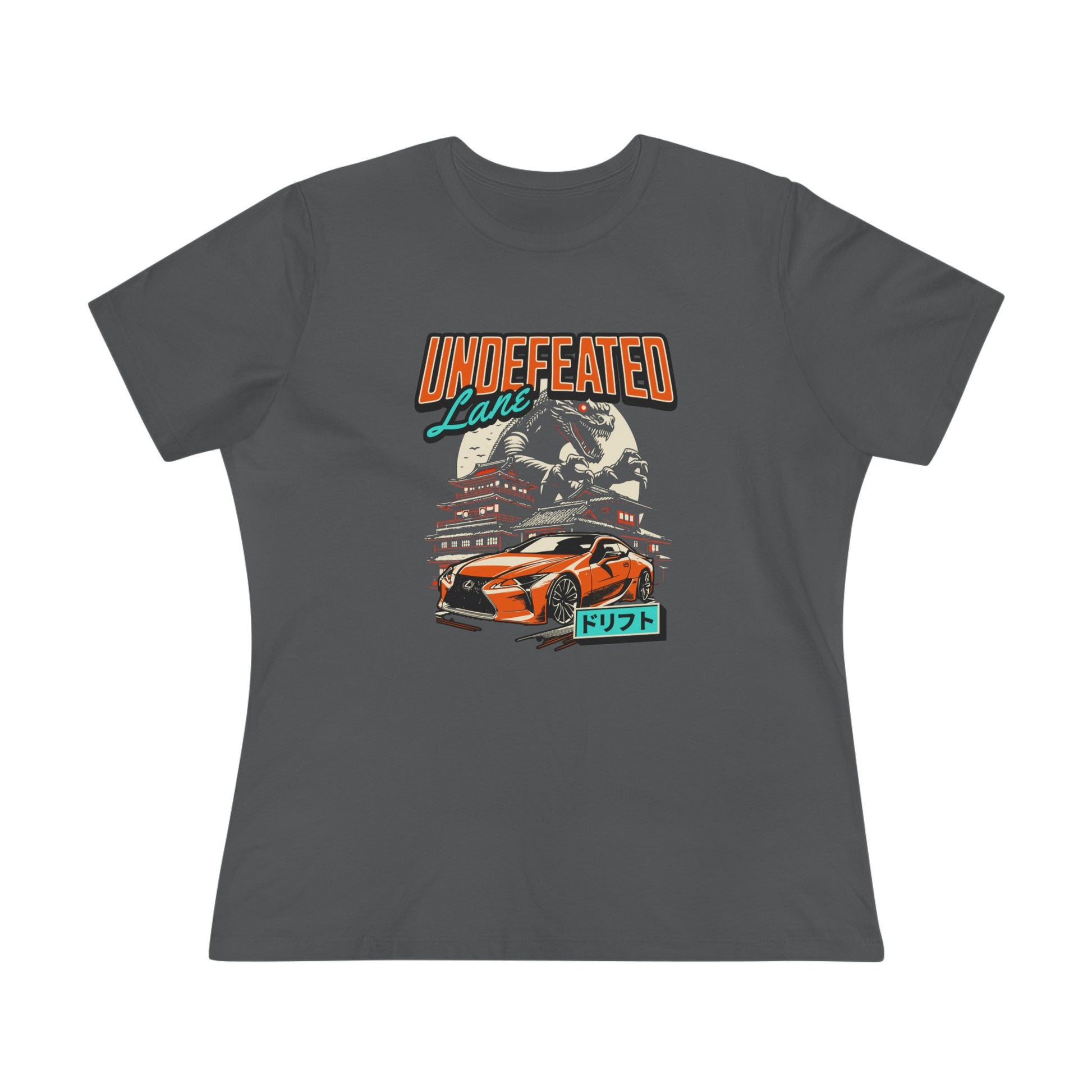 Undefeated Lane Graphic Women's Cotton Tee Car T-shirt - CreativeRino