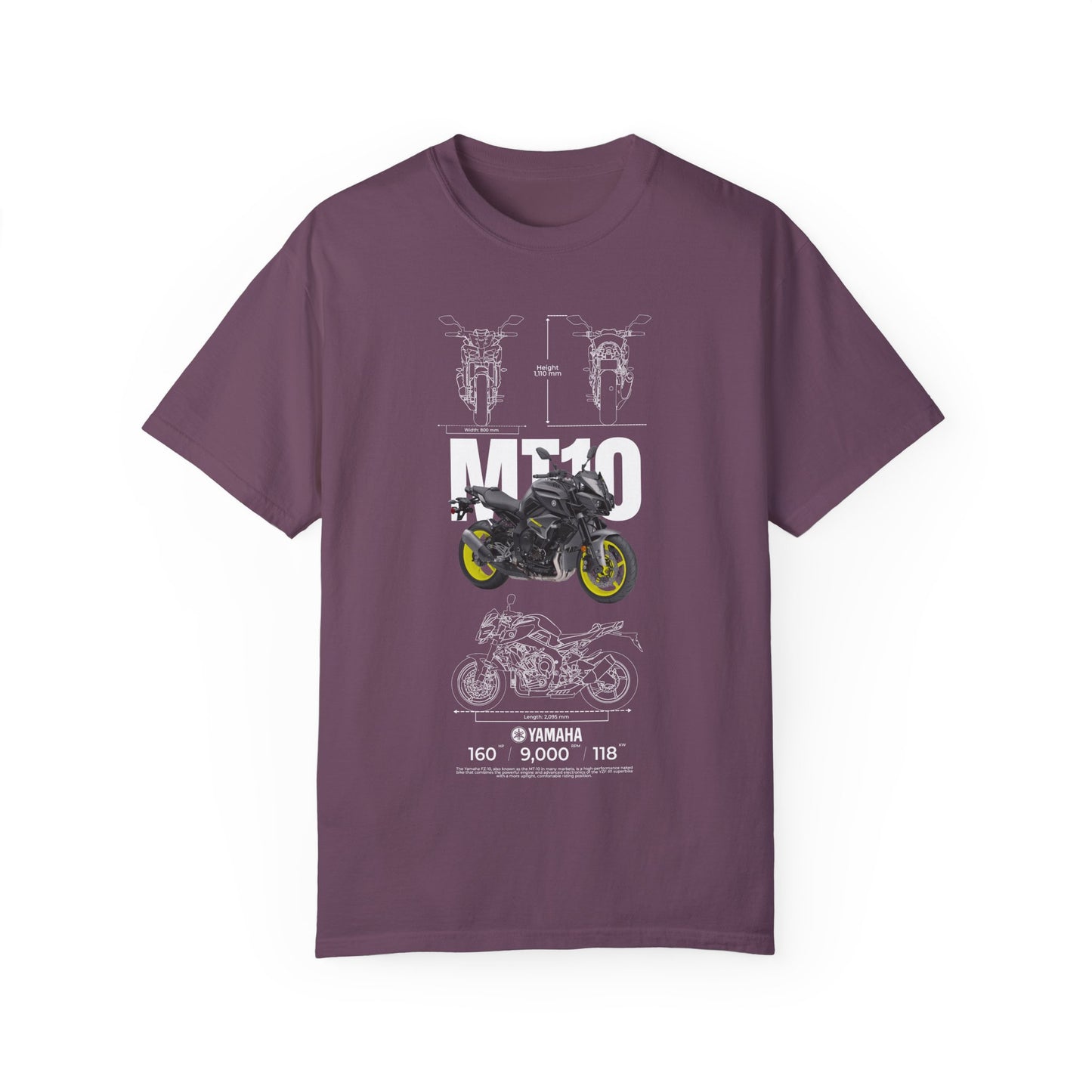 Yamaha MT-10 Unisex Motorcycle Graphic T-Shirt - Perfect for Bike Enthusiasts - CreativeRino