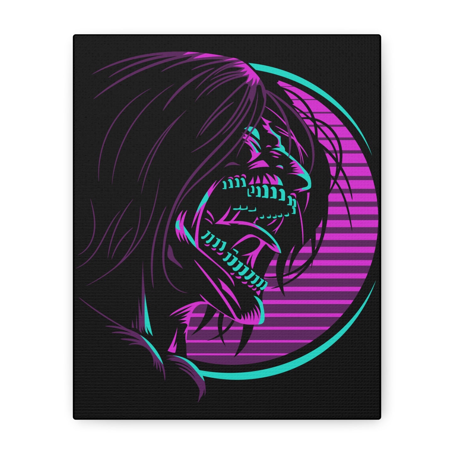 Stylish Matte Canvas Art - Vibrant Monster Design, 1.25" Stretched Wall Décor - CreativeRino