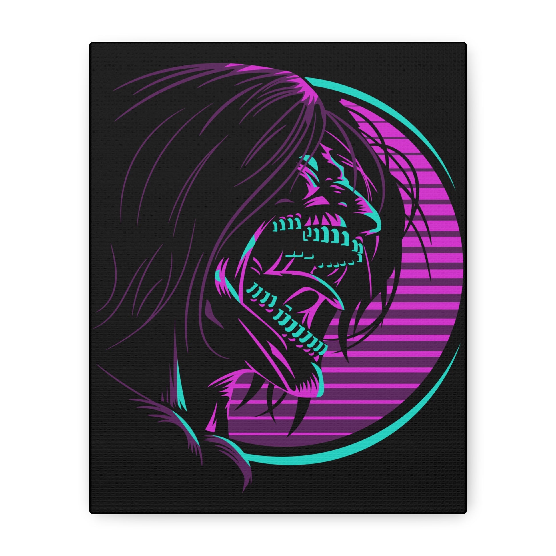 Stylish Matte Canvas Art - Vibrant Monster Design, 1.25" Stretched Wall Décor - CreativeRino